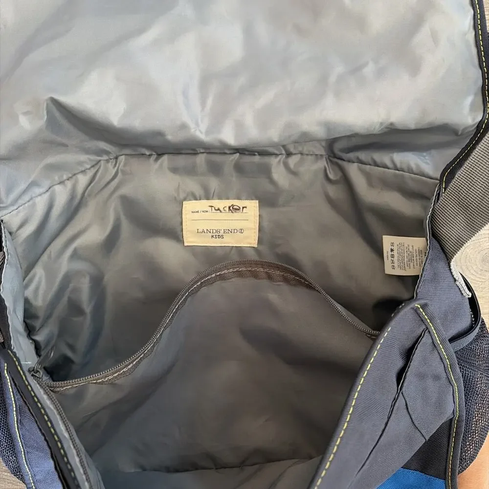 Lands End Kids Laptop Messenger Bag Blue 15